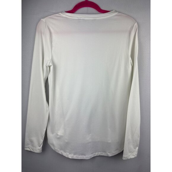 Iman Long Sleeve White Top XS Made In Indonesia - Picture 3 of 4